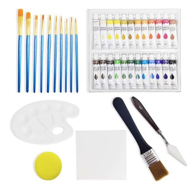 12 Colors Oil Based Non-Toxic Permanent Marker Pen Best Artist Acrylic Paint Brush Set