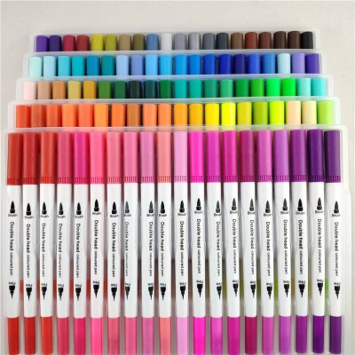 80 Colors Brush and Fine Dual Tip Brush Pen, Art Marker Pen for Writing Drawing Coloring