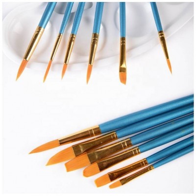 12 Size Artist Professional Kits Nylon Hair Brushes Oil Watercolor Acrylic Paint Brush Set Artist Paint Brushes