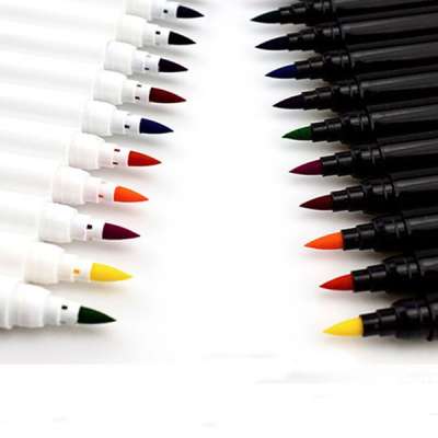 Promotional stationery watercolor brush marker blow pens blow paint markers with custom logo