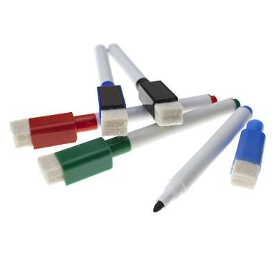 Promotional Products Low Odor Free Samples School and Office Stationery Whiteboard Marker Pen with Magnet and Brush