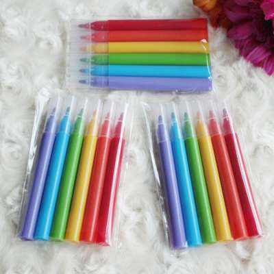 Of 12 Colors Non-toxic Small Art Water Color Brush Pen Stationery Set For Kids