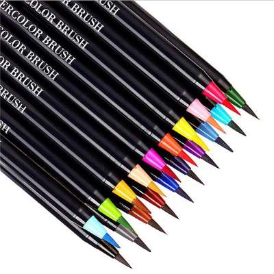 25 Colors RefillableFlexible Tip Watercolor Brush Pen Watercolor Paint Brush Pen